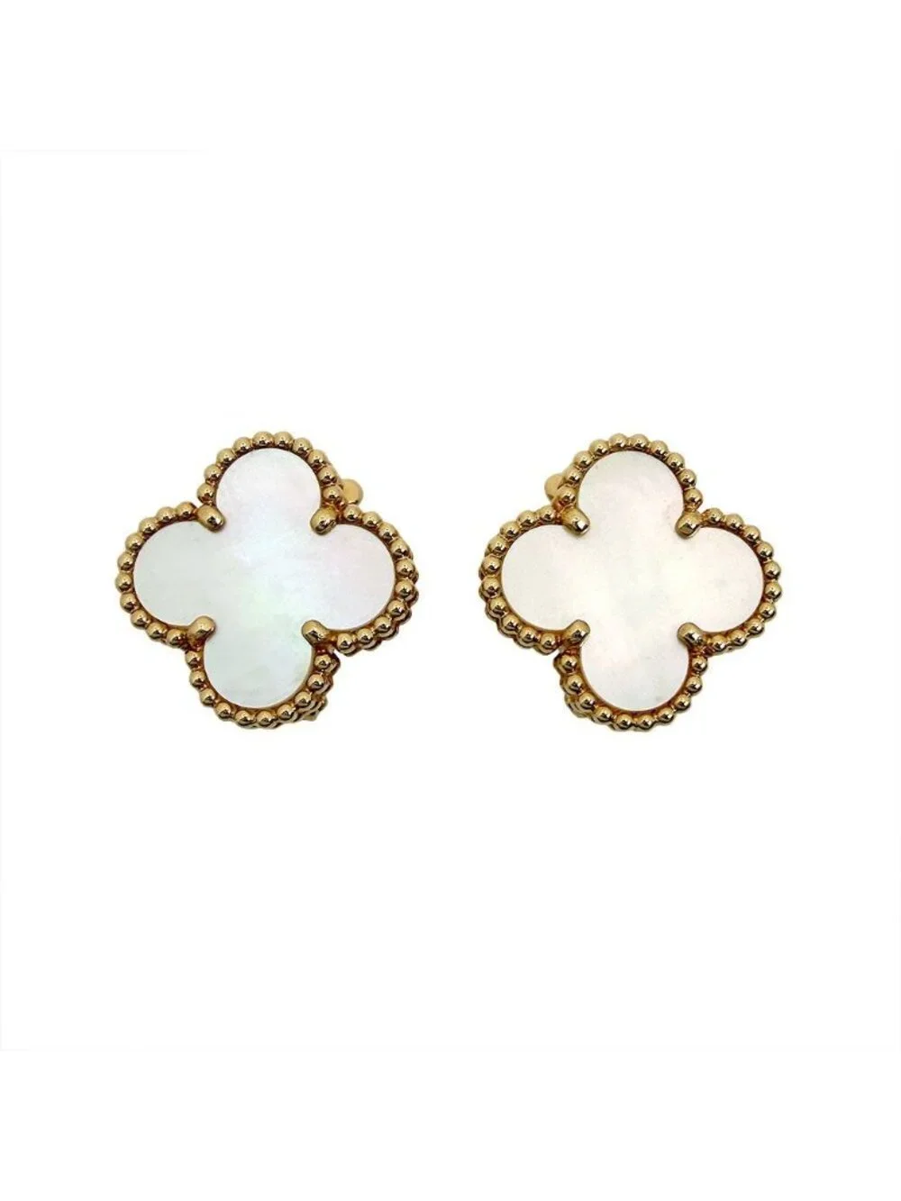 Van Cleef & Arpels Mother of Pearl Vintage Alhambra Earrings